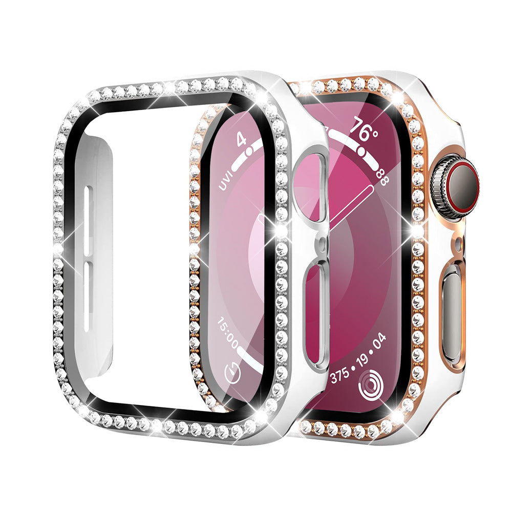 Etui med herdet glass og rhinestones for Apple Watch