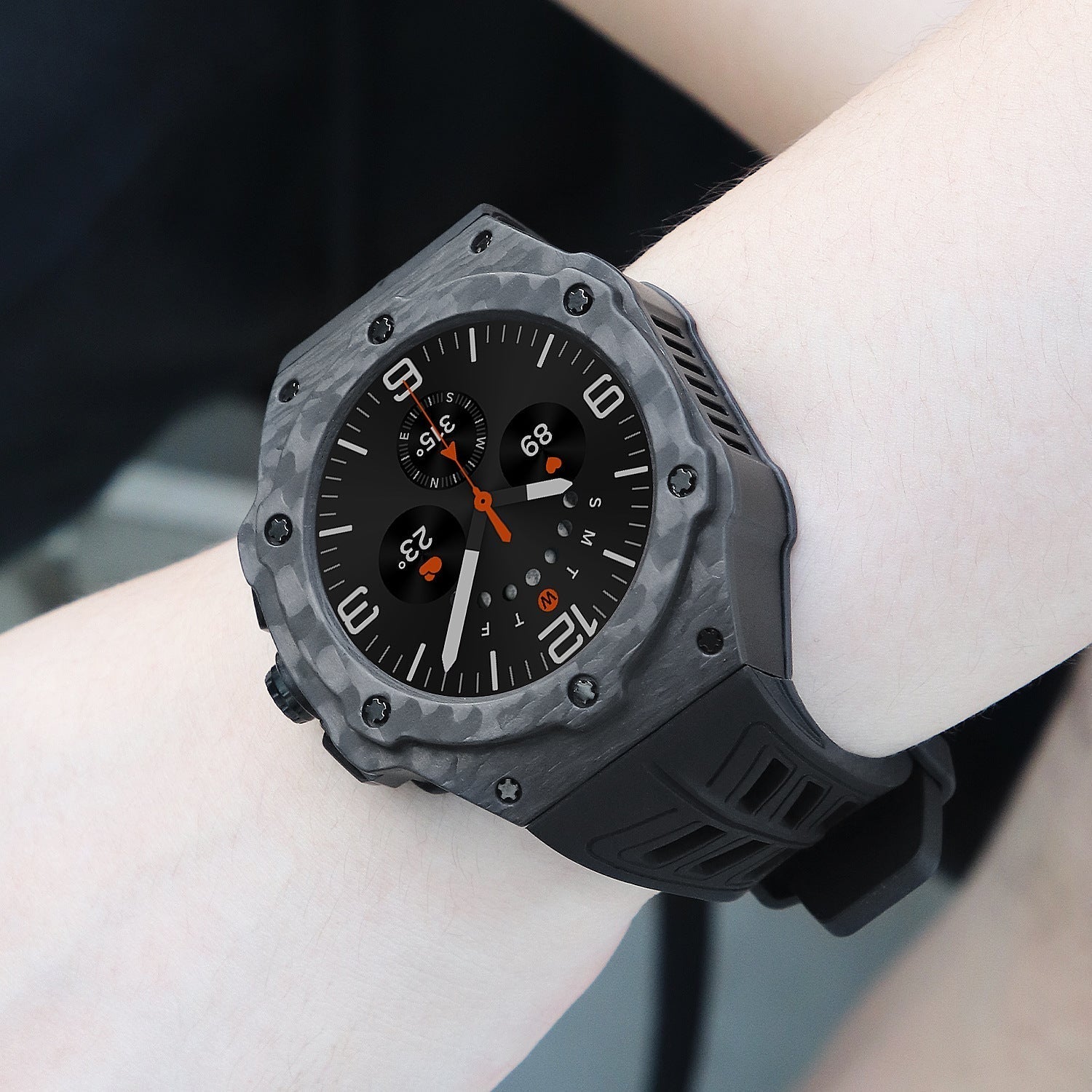 Carbon Fiber Cover Båndsæt Til Samsung Galaxy Watch 7 Ultra 47mm