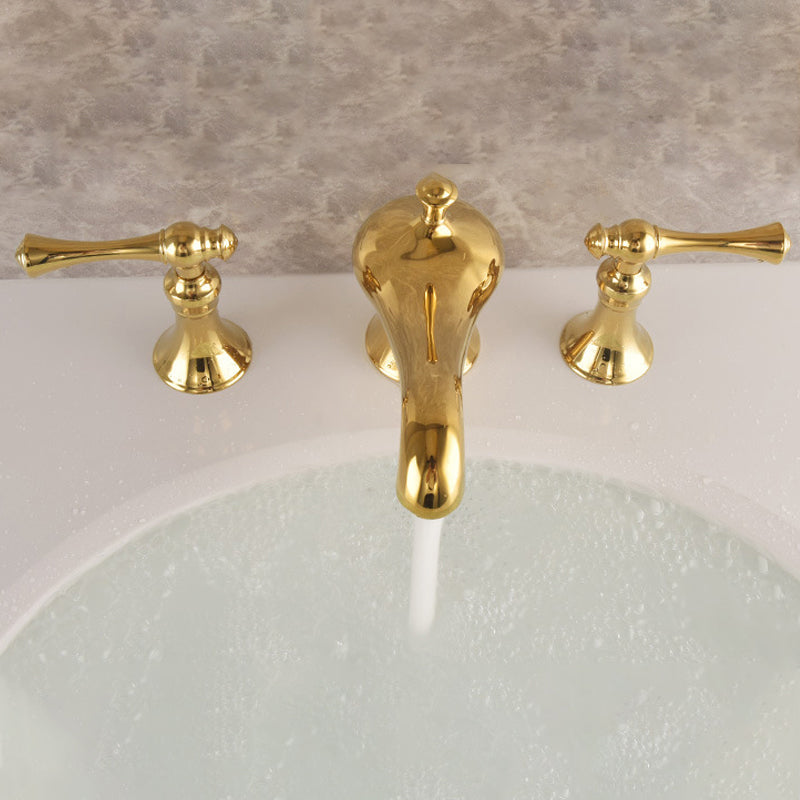 Antika 3 Delikli Geniş Yayılım Banyo Musluğu