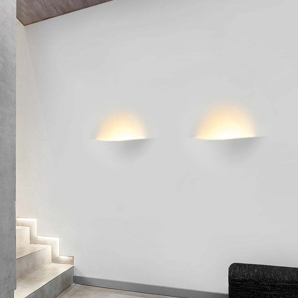 Applique murale encastrée moderne Aria — LED, finition en métal et plâtre, blanche