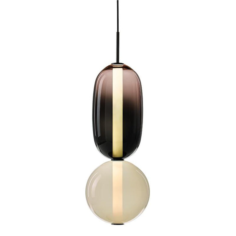 Syro LED-Pendelleuchte aus bonbonfarbenem Glas