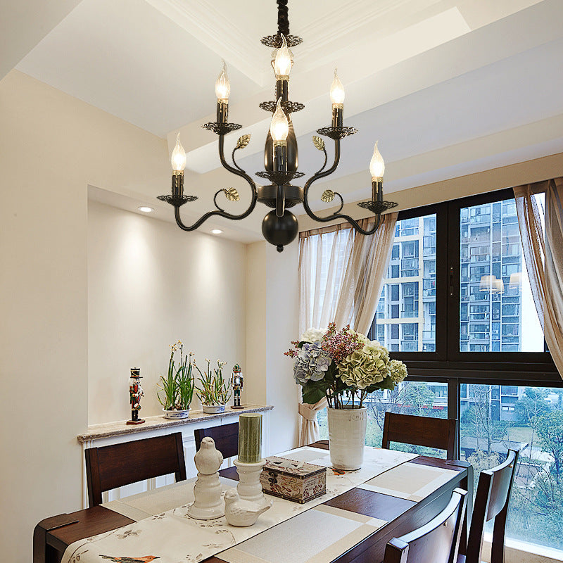 Silva Rustic Glass Chandelier — Indoor Hardwire Mount, No Bulbs Included