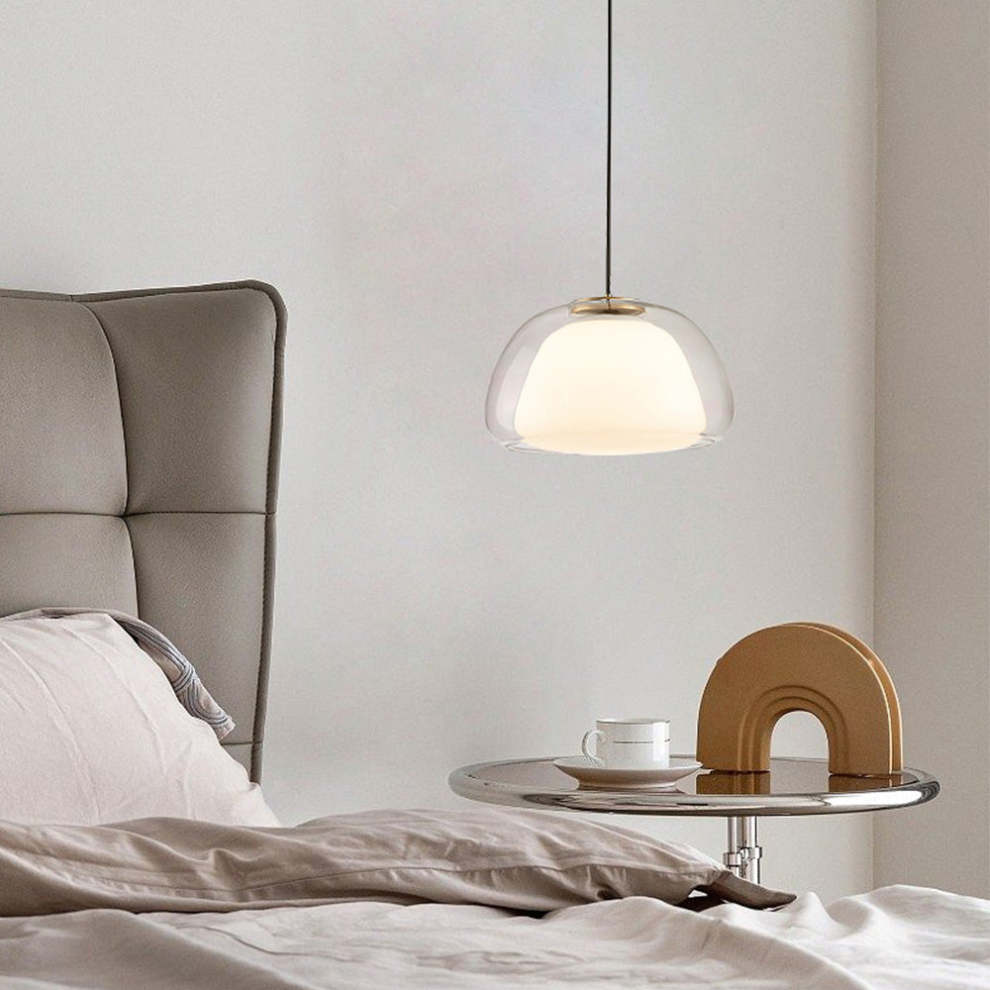 Aurora Milk Glass Pendant Light Modern Hanging Lamp