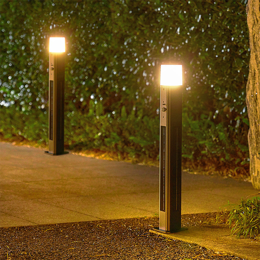 Seaan Solar Torchiere Floor Lamp — Motion Sensor, Adjustable Color Temperature
