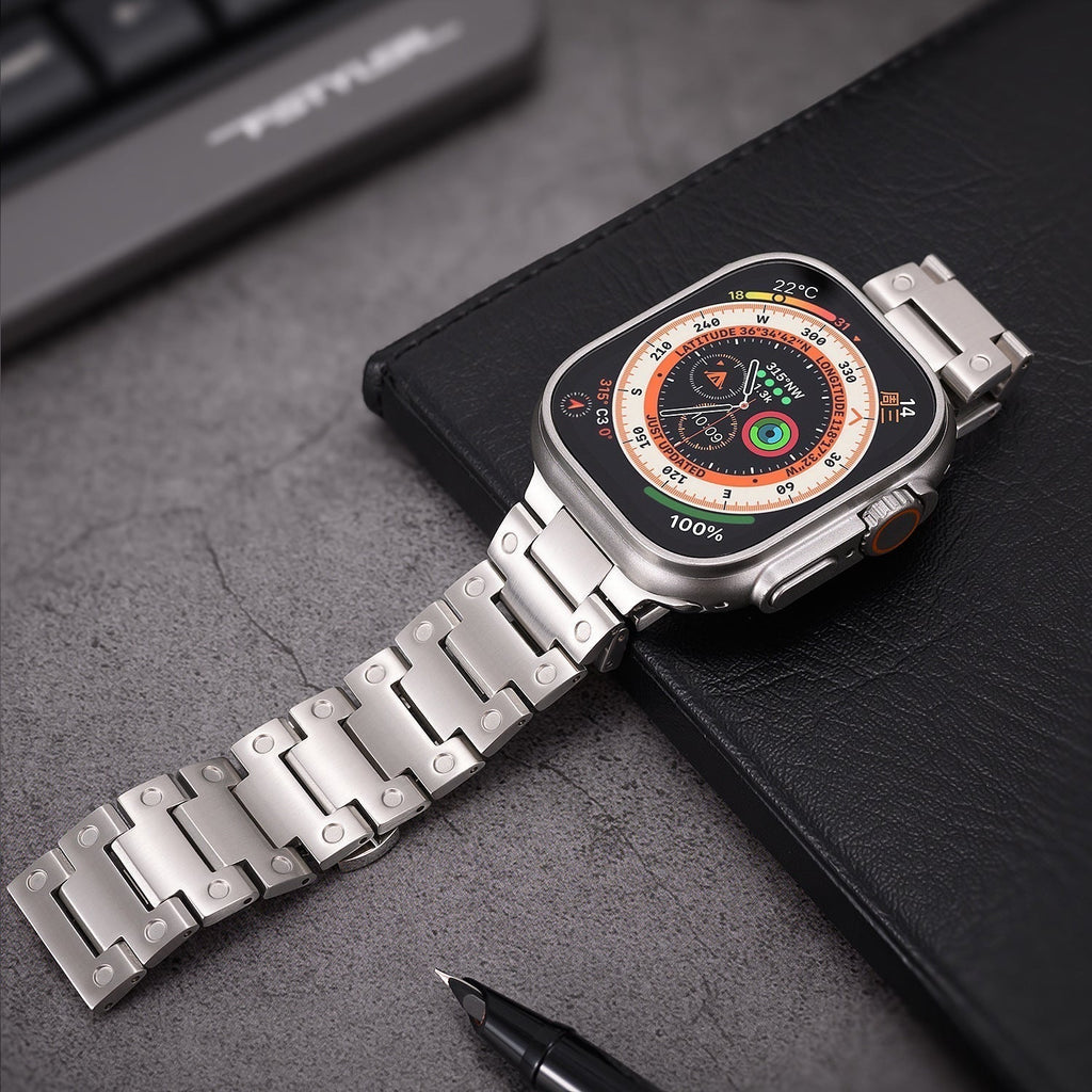Pulseira Cloud Screw em Aço Inoxidável para Apple Watch