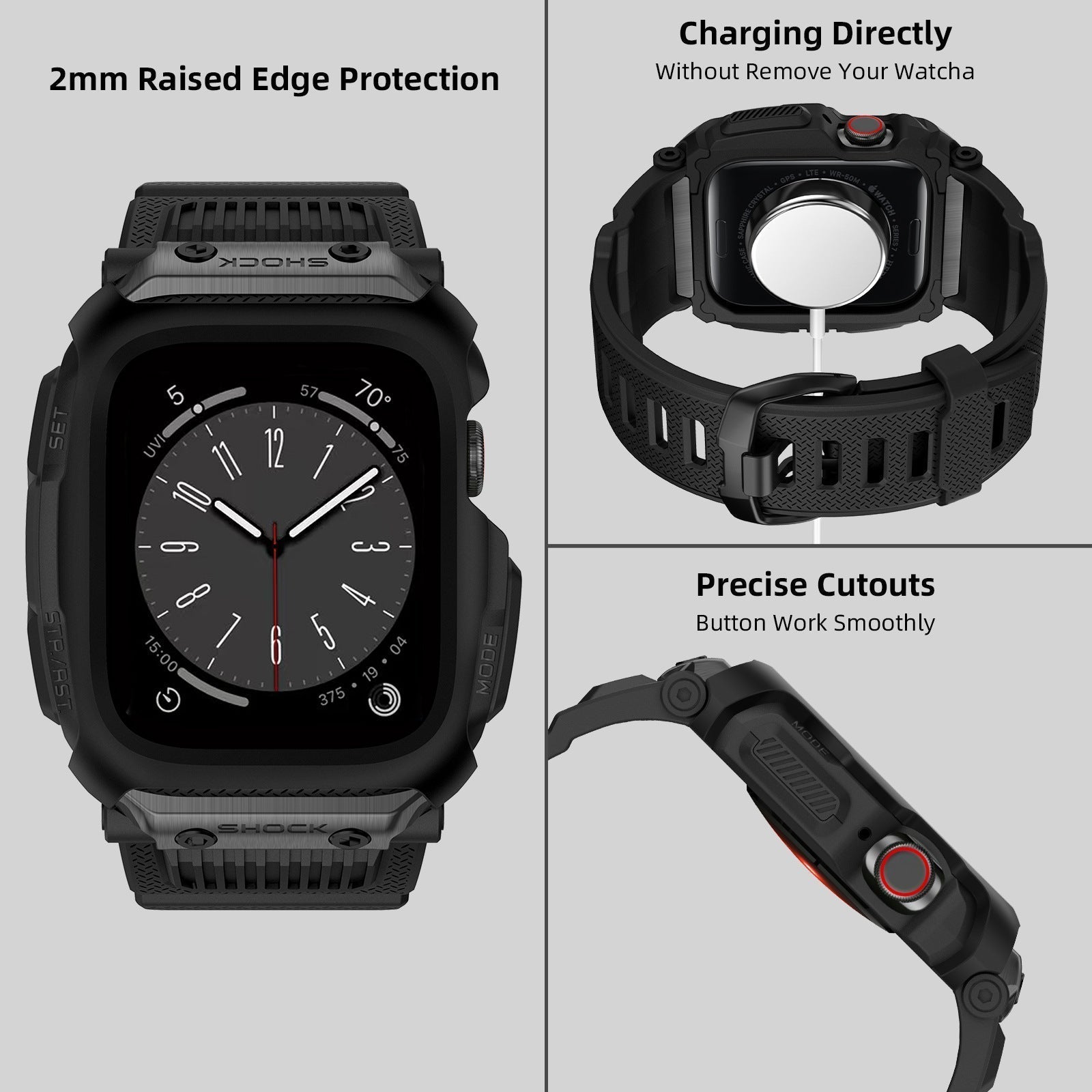Kit de protecție pentru curea de ceas camuflaj pentru Apple Watch