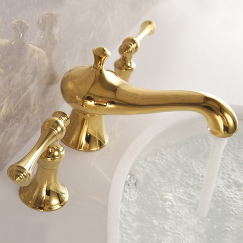 Antika 3 Delikli Geniş Yayılım Banyo Musluğu