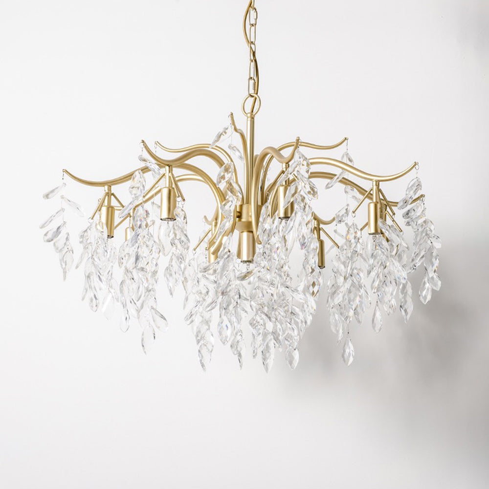 Lustre en cristal Kristy — design floral de glycine