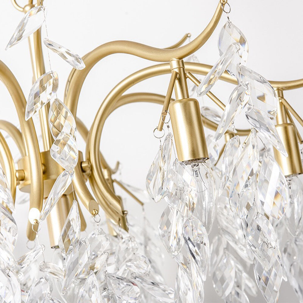 Lustre en cristal Kristy — design floral de glycine