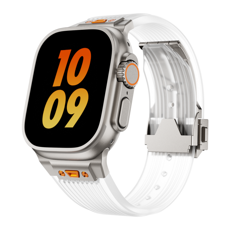 RM gennemsigtigt silikonearmbånd til Apple Watch