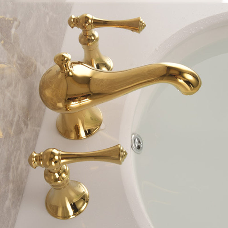 Antika 3 Delikli Geniş Yayılım Banyo Musluğu