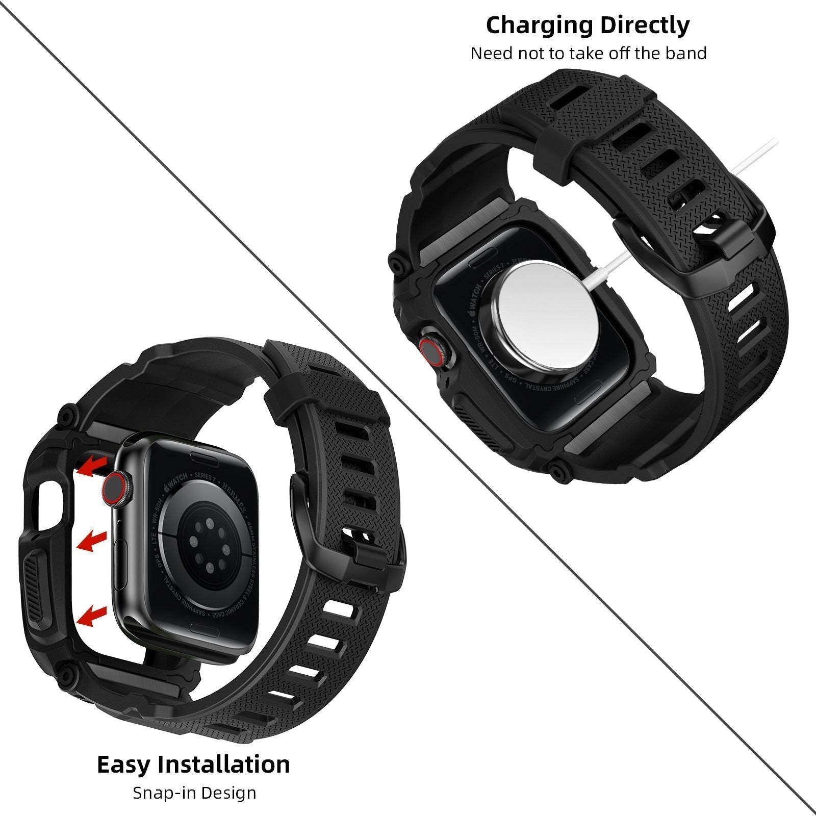 Kit de protecție pentru curea de ceas camuflaj pentru Apple Watch