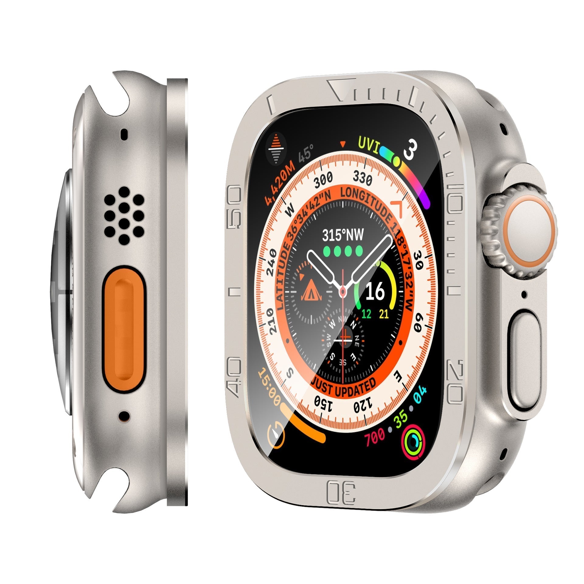 Gehärtetes Glas Displayschutz Vollständige Abdeckung Für Apple Watch Ultra / Ultra2
