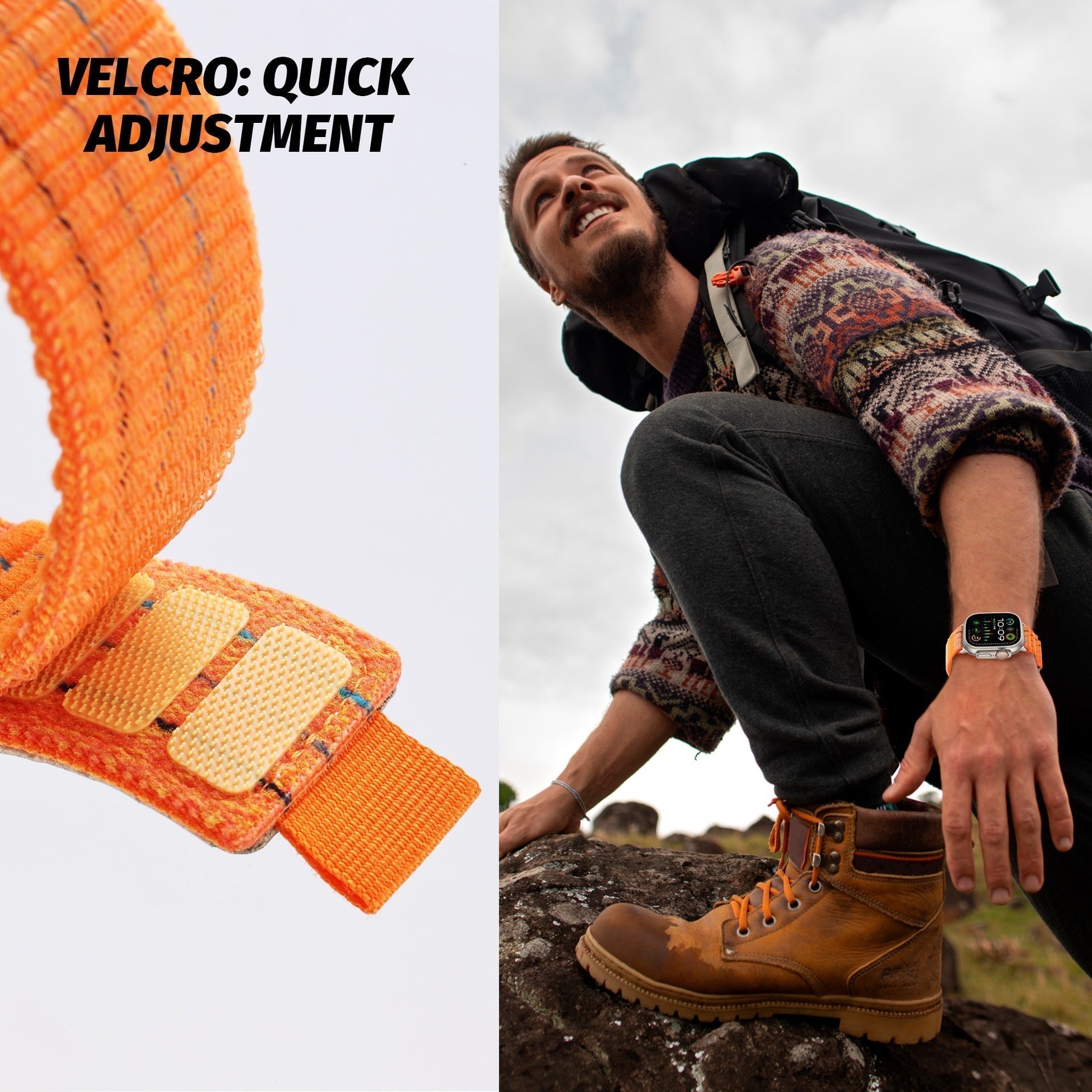 Tali Nilon Gelung Jejak FOCUS Untuk Apple Watch
