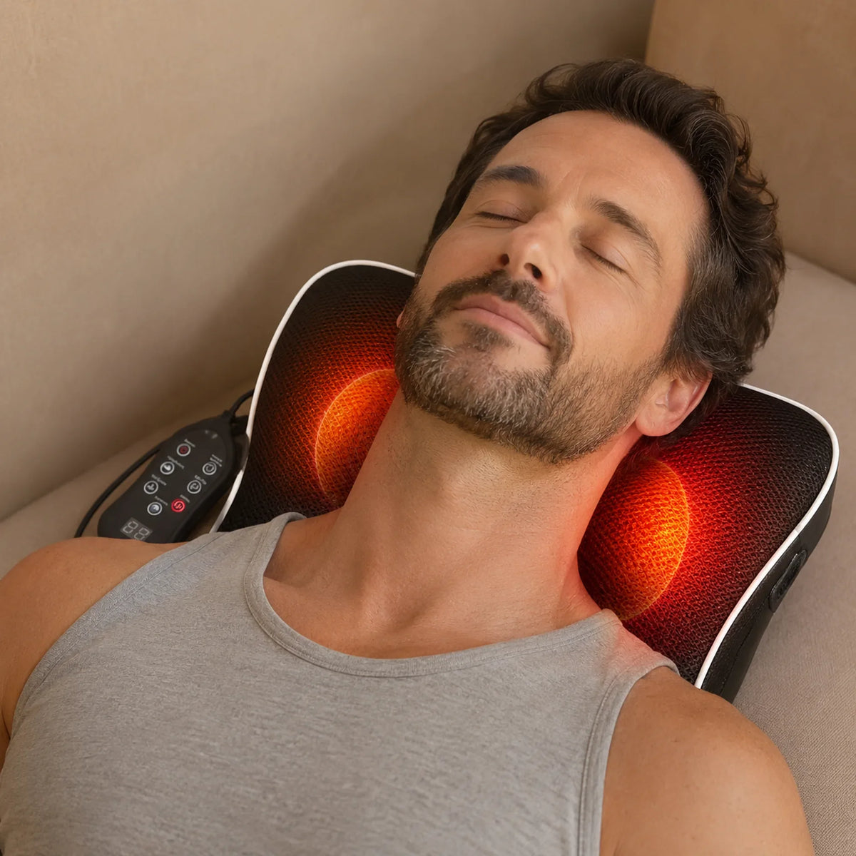Shiatsu Neck & Back Massage Cushion – Kneading, Heat, Vibration & Airbag Lift