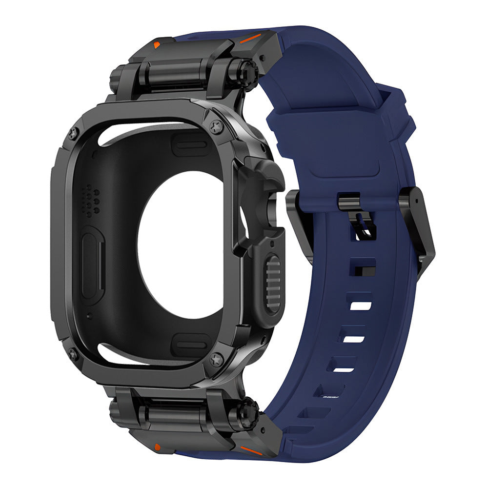 Capa 2 em 1 Explorer Tactical em Borracha Fluoro + TPU + PC para Apple Watch