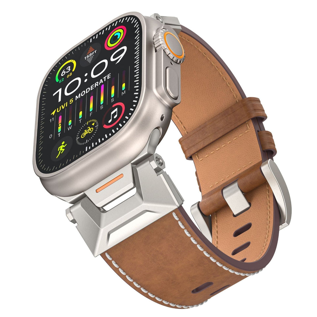 アップルウォッチ用新しいエクスプローラーレザーストラップ