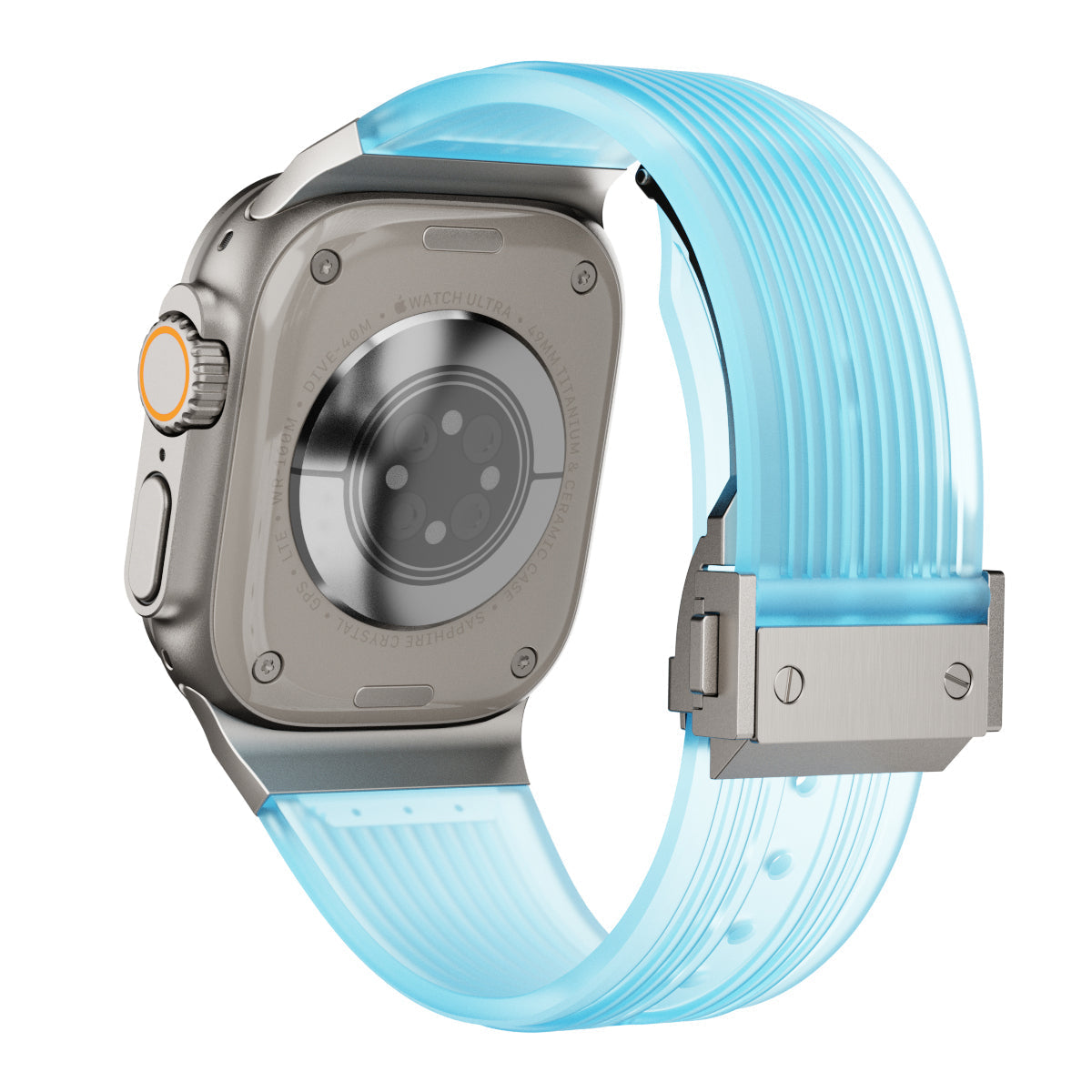 RM gennemsigtigt silikonearmbånd til Apple Watch