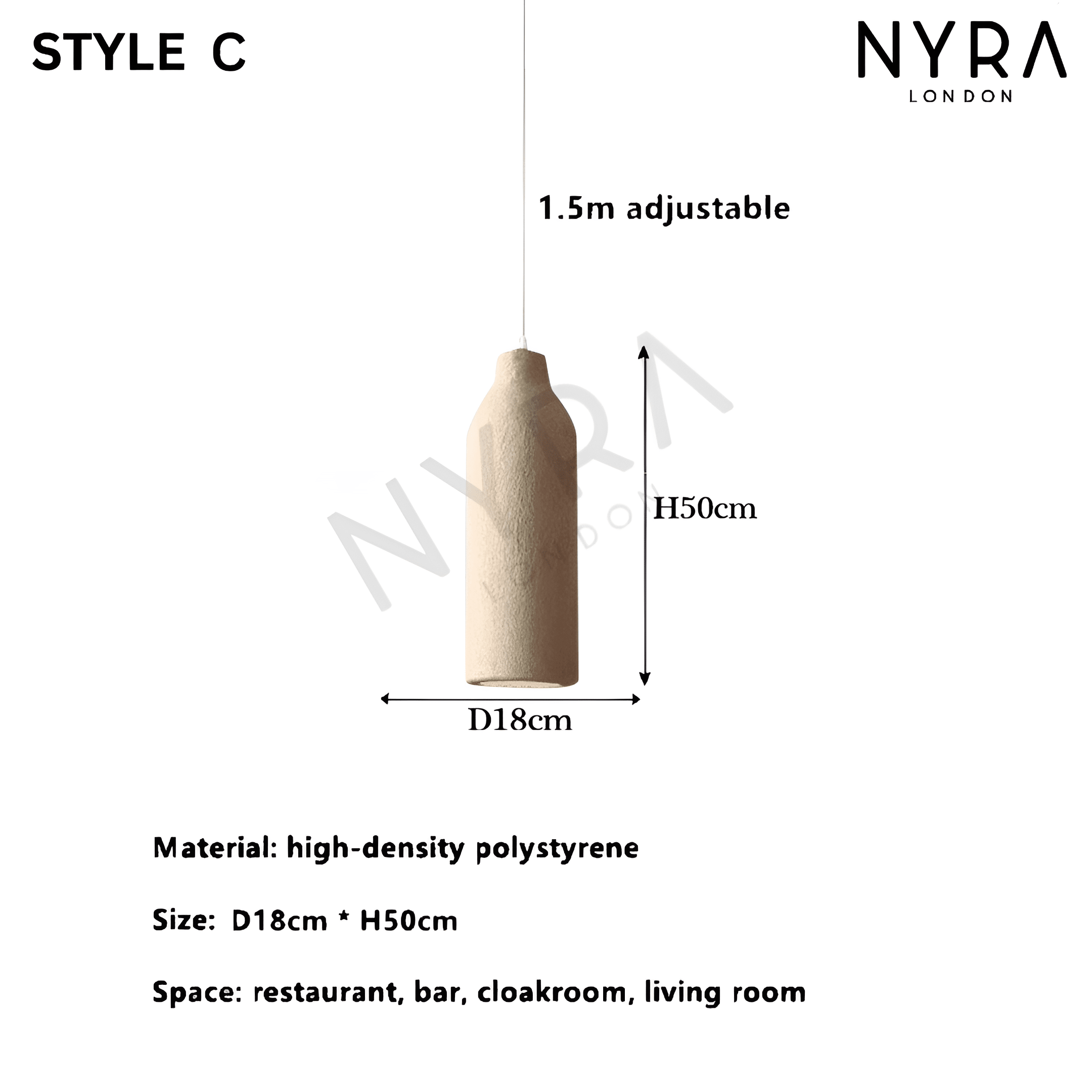 SylvaWabi gyanta medál lámpa modern függesztett mennyezeti lámpa