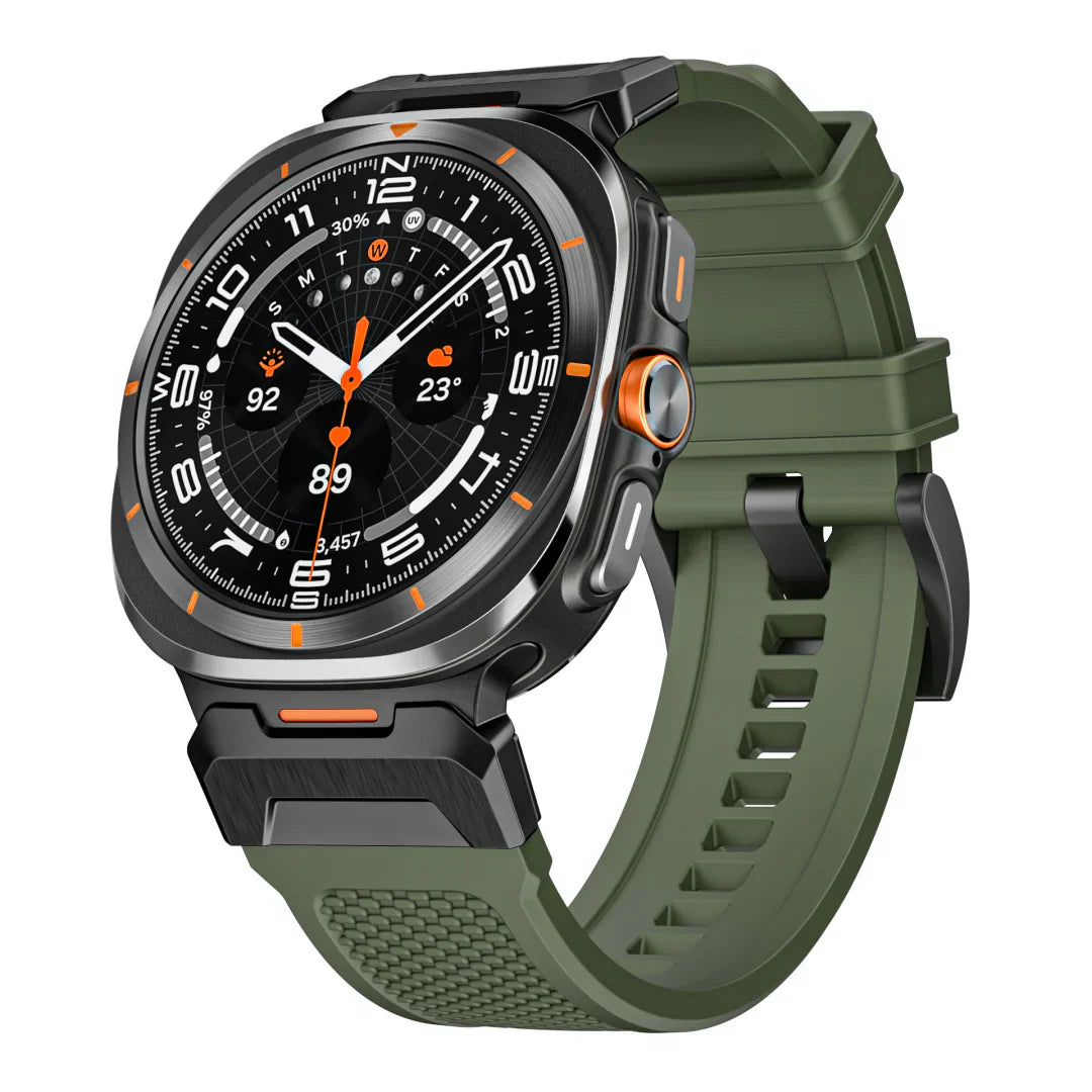Taktiskt silikonarmband för Samsung Galaxy Watch Ultra