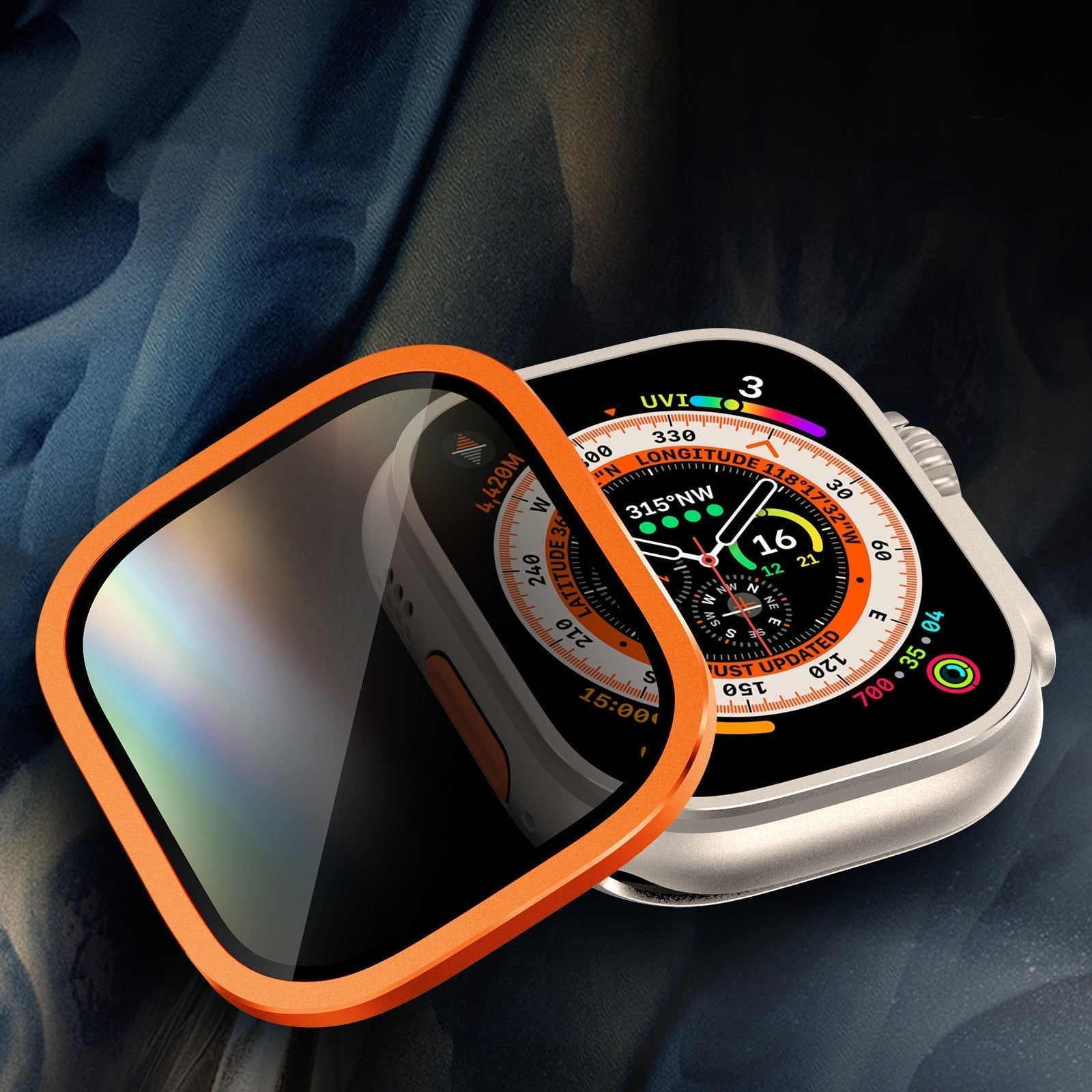 Titanový ochranný kryt obrazovky pro Apple Watch Ultra 2/Ultra (verze pro soukromí)