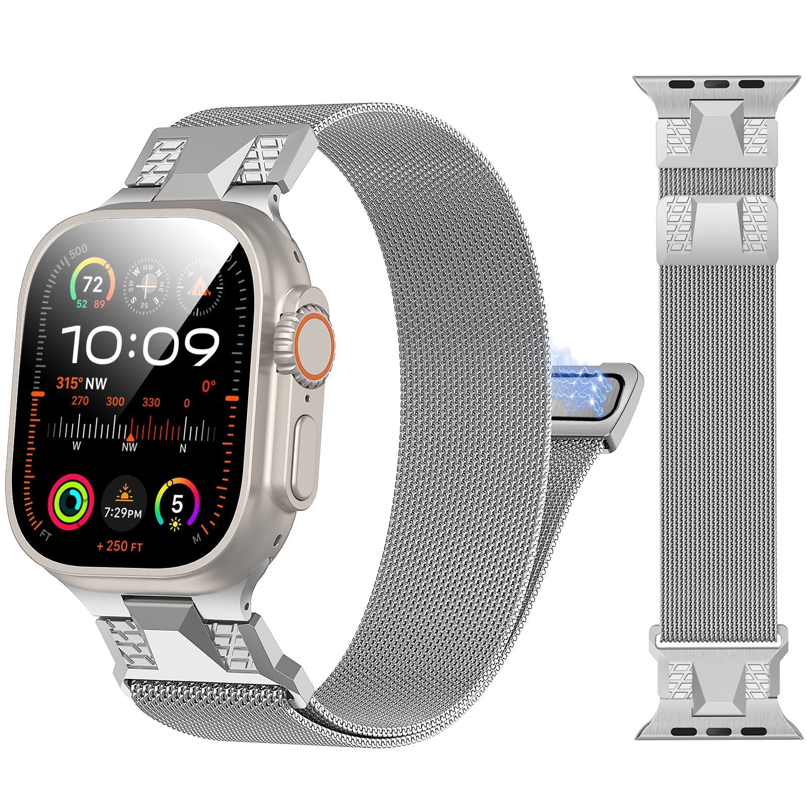 Milanese Loop-reim med magnetisk spenne