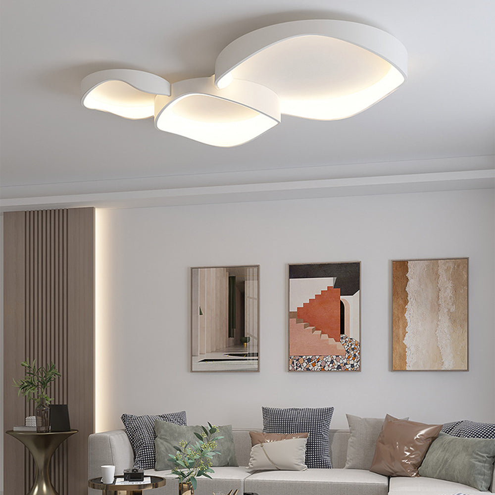 Arisha plafondlamp — moderne golf, dimbaar in drie kleuren
