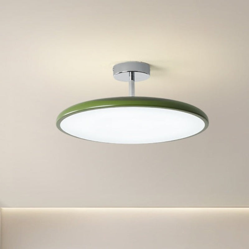 Valentina Vintage Flush Mount LED Ceiling Light — Red/White/Green, Metal