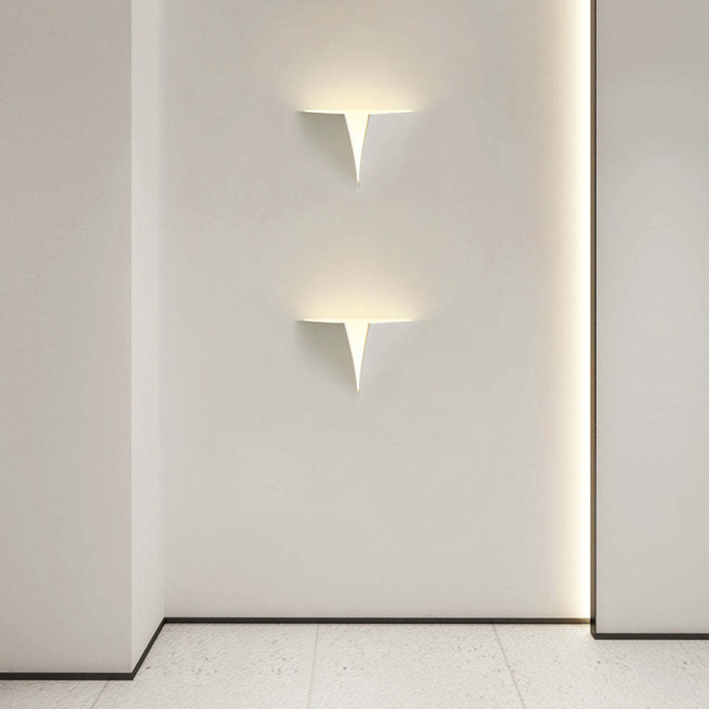 Applique murale encastrée moderne Aria — LED, finition en métal et plâtre, blanche