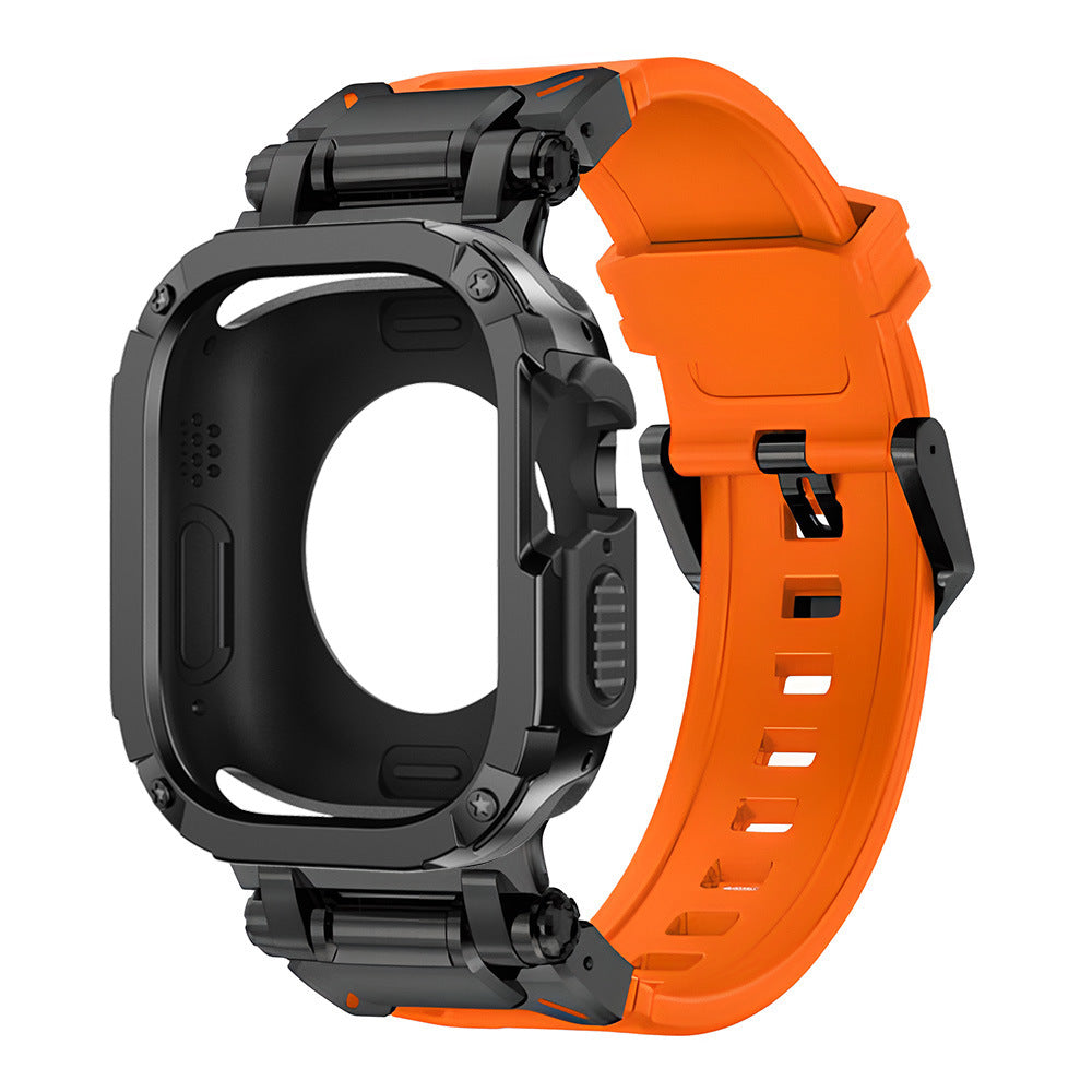 Capa 2 em 1 Explorer Tactical em Borracha Fluoro + TPU + PC para Apple Watch