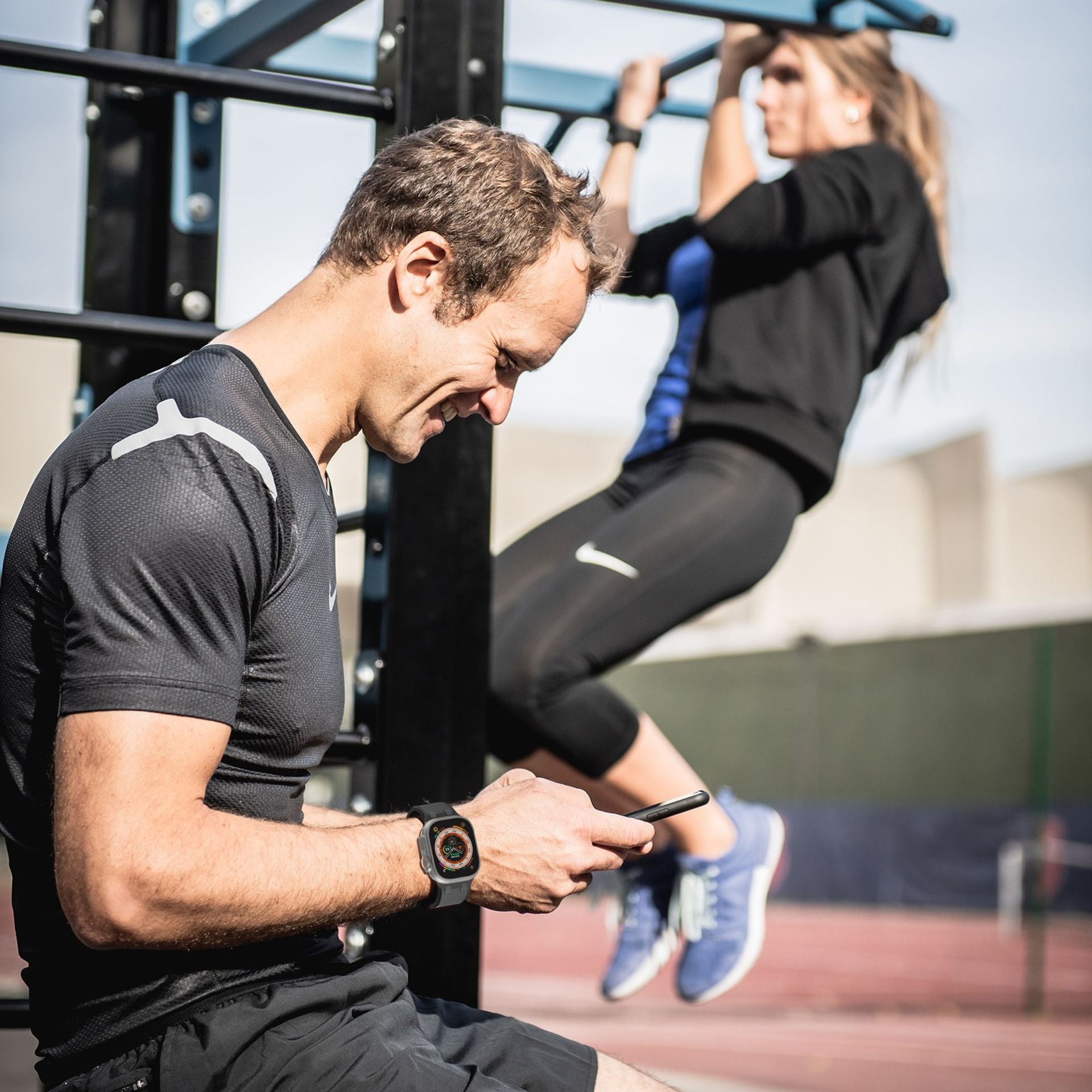 AP siliconen band met dubbele kleurmatching voor Apple Watch