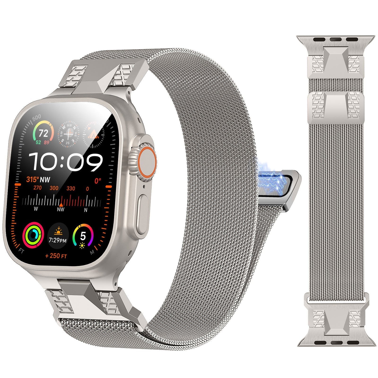 Milanese Loop-reim med magnetisk spenne