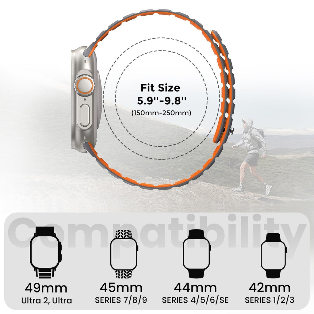 Tali Silikon Magnetik Bernafas AW Untuk Apple Watch