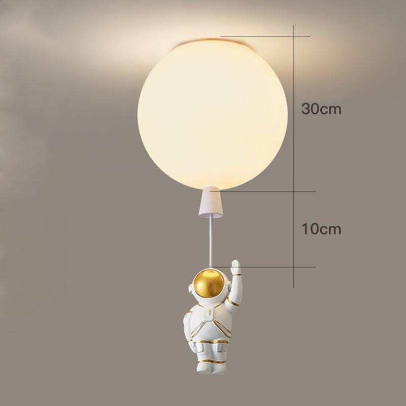 Aria Astronauten-Ballon-Deckenleuchte zur Aufputzmontage - warmes LED-Licht, 20/25/30/35 cm