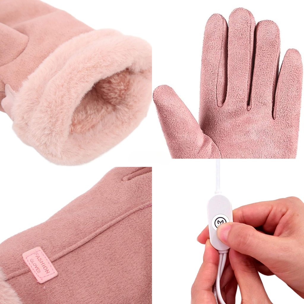 Θερμαινόμενα γάντια Cozy Glove για γυναίκες, αδιάβροχα, για τον χειμώνα στο Ηνωμένο Βασίλειο, με οθόνη αφής και επαναφόρτιση μέσω USB