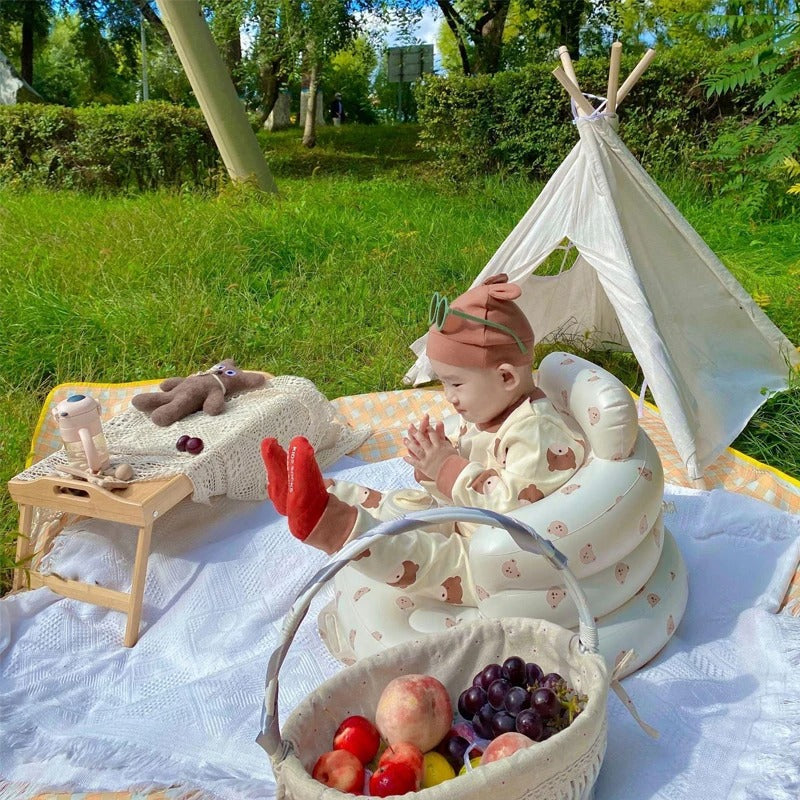 Şişirilebilir Bebek Oturağı Kolay Oturma ve Oyun İçin