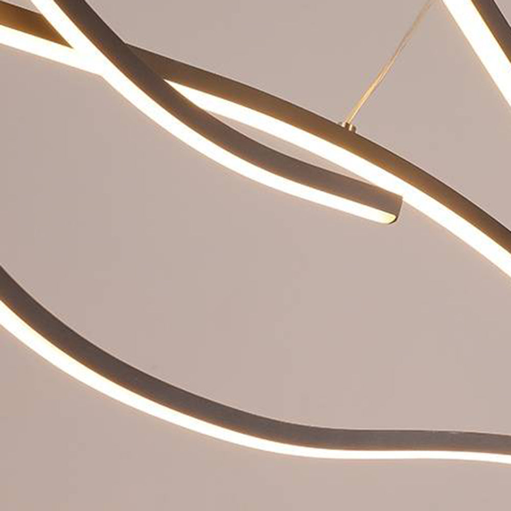 Arisha Modern Wave Pendant Light — 2 Colour, Dimmable, Bulb Included