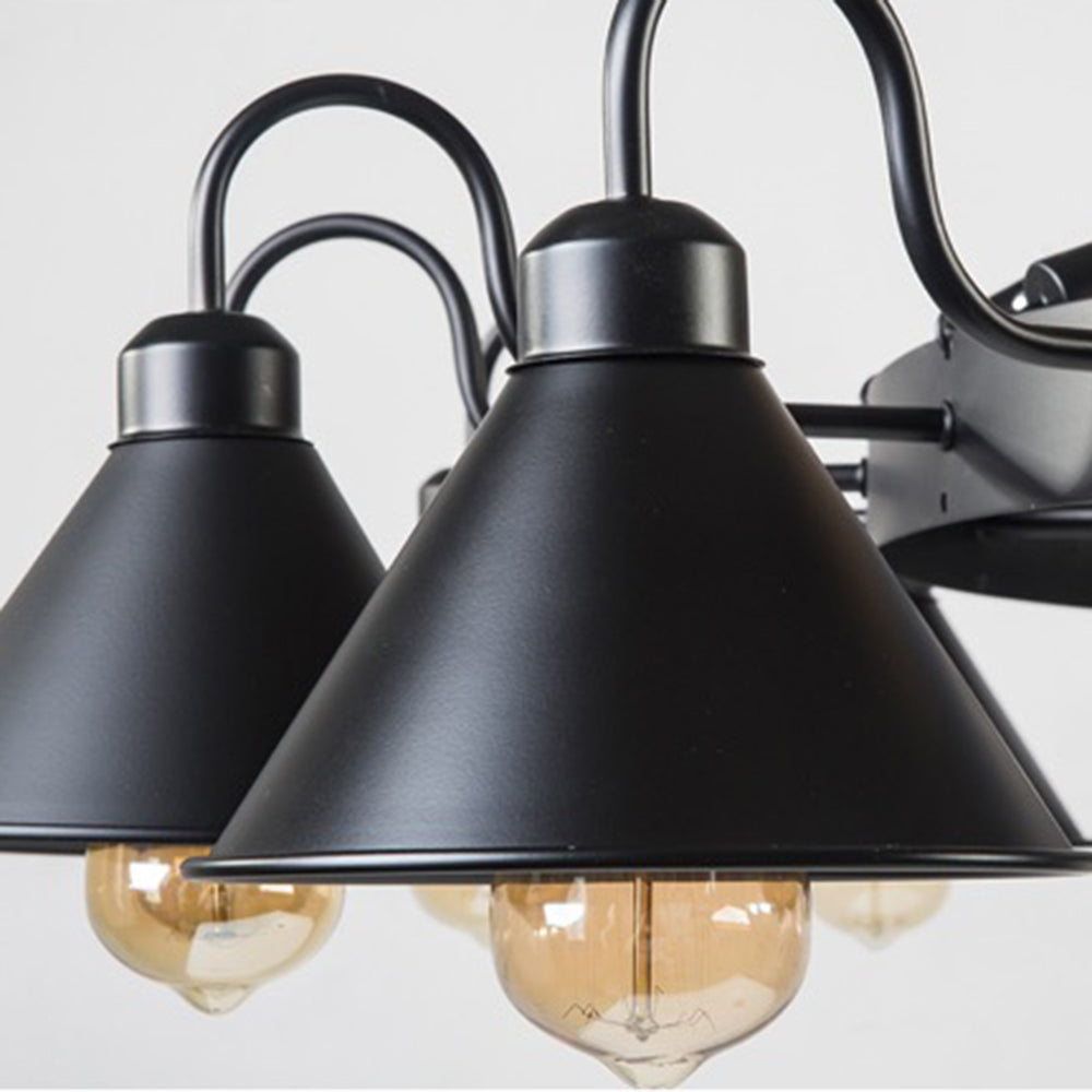Lanoý lustr Epoch — vintage industriální styl, pevné zapojení