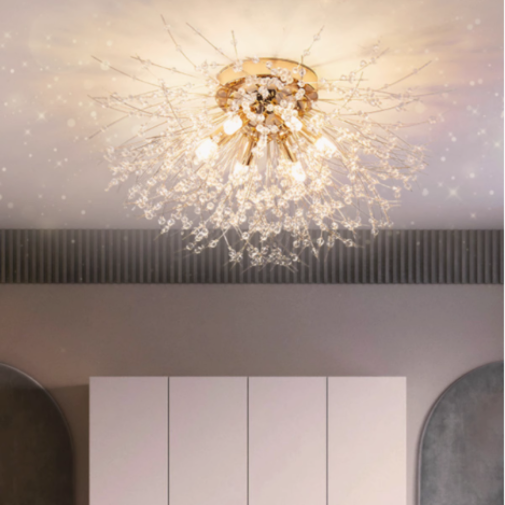 Kalia Vintage Dandelion Firework Pendant Light — Bulb Included, Warm or Cool Light