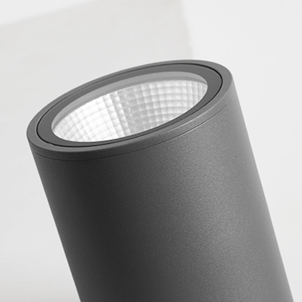 Ray moderne sort indbygget loftsspot — cylindrisk planmonteret lampe