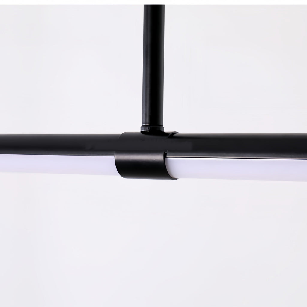 Lampada a sospensione LED moderna Arisha — paralume nero minimalista, luce calda