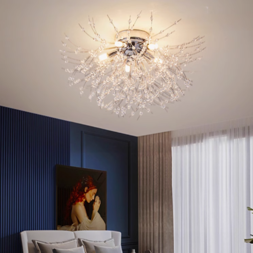 Kalia Vintage Dandelion Firework Pendant Light — Bulb Included, Warm or Cool Light