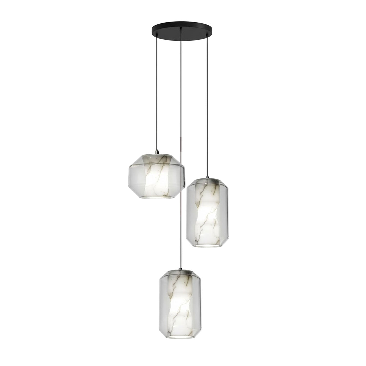 Alabaster Glass Cylinder Pendant Light - Vakkerlight