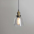 June Industrial Pendant Lamp — Clear, Amber & Smoke Grey Glass Shade