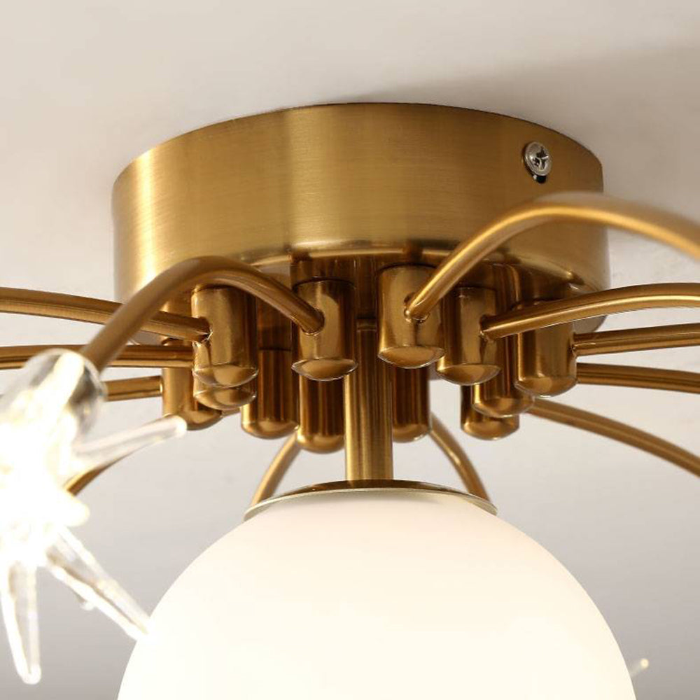 Aria Modern Planet Flush Mount Ceiling Light — Lightweight Rust-Resistant Design