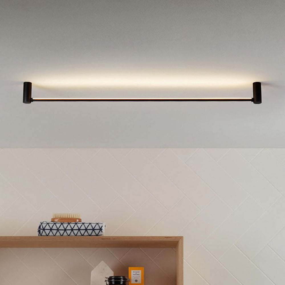 Arisha minimalistisk lineær loftslampe, sort