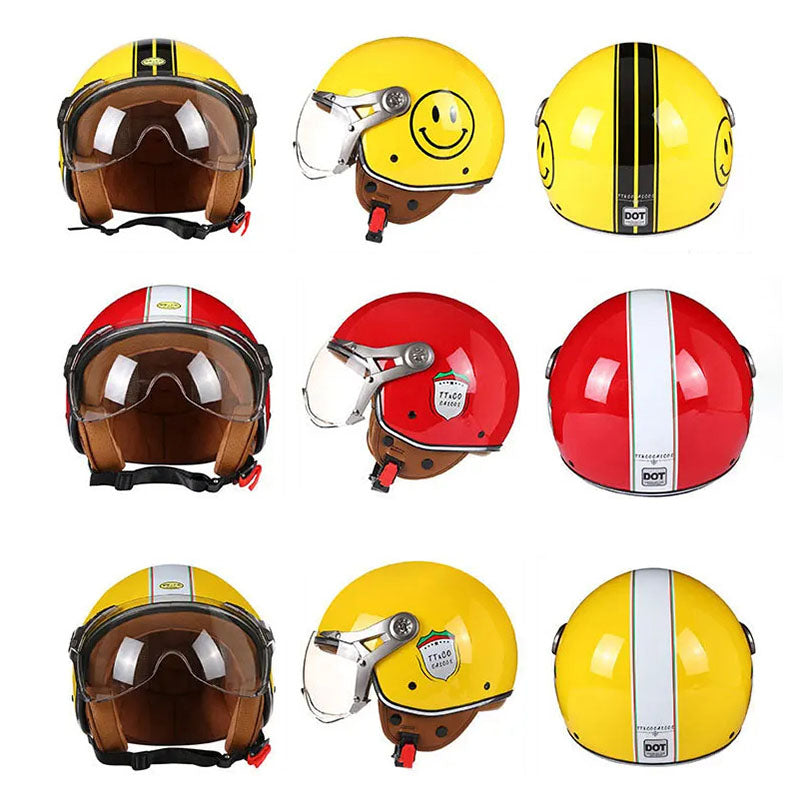 Vintage Racer Helmet with Bubble