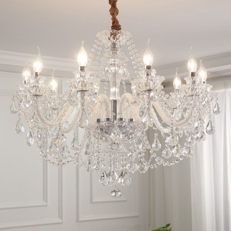 Silva Chandelier French Crystal Living Room Dining Room - Neutralighting