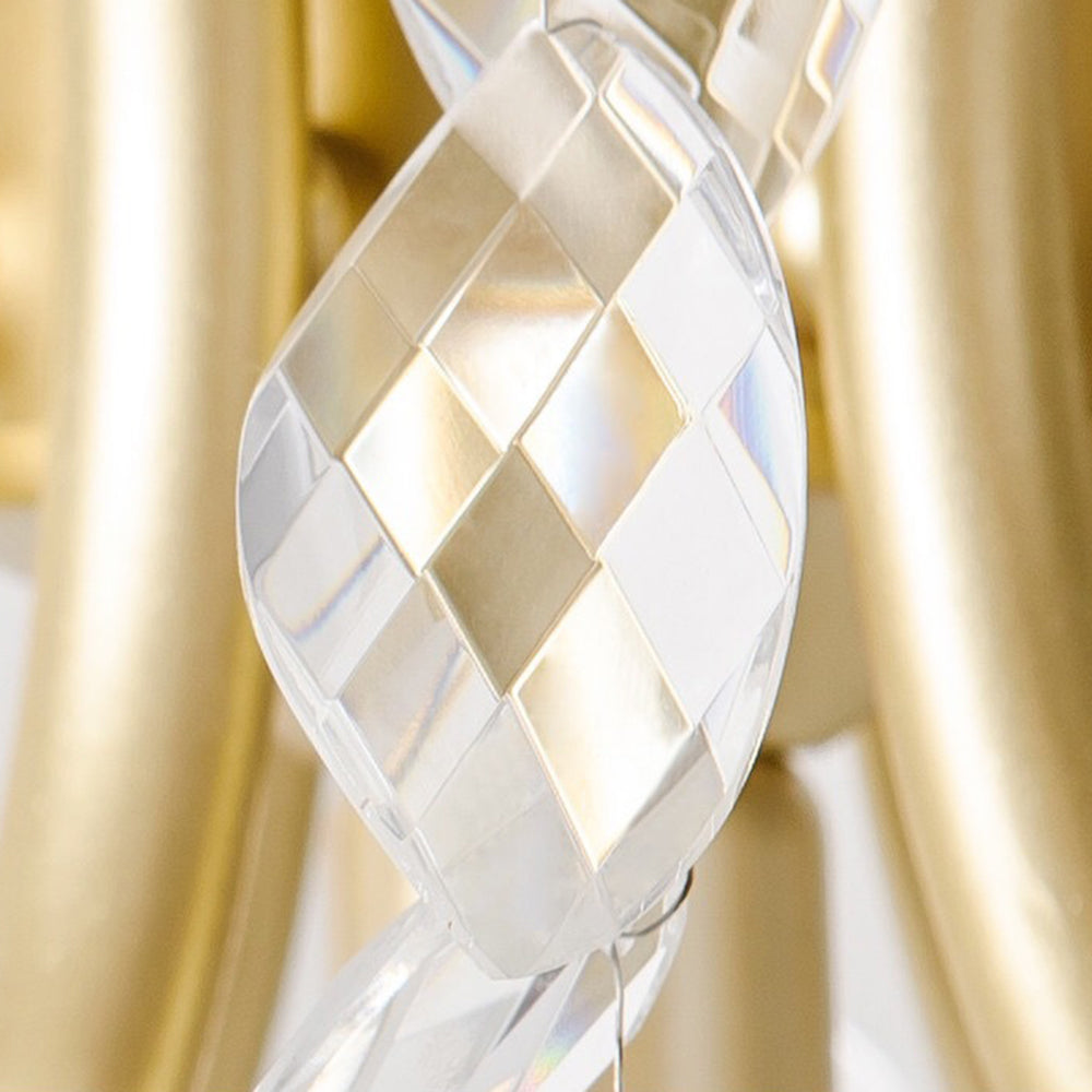 Lustre en cristal Kristy — design floral de glycine