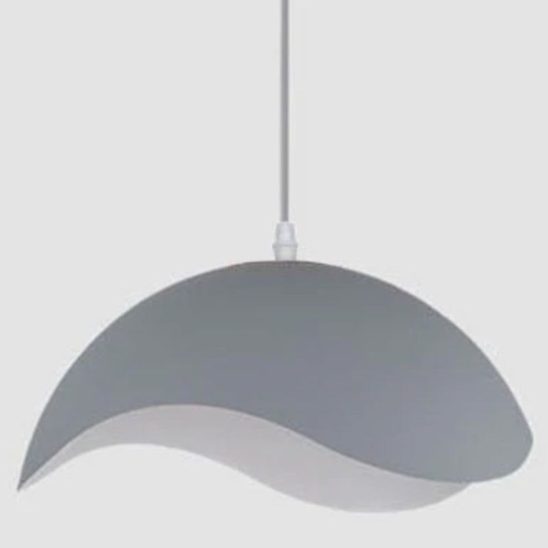 Suspension simple Valentina — abat-jour coloré, structure en bois et métal